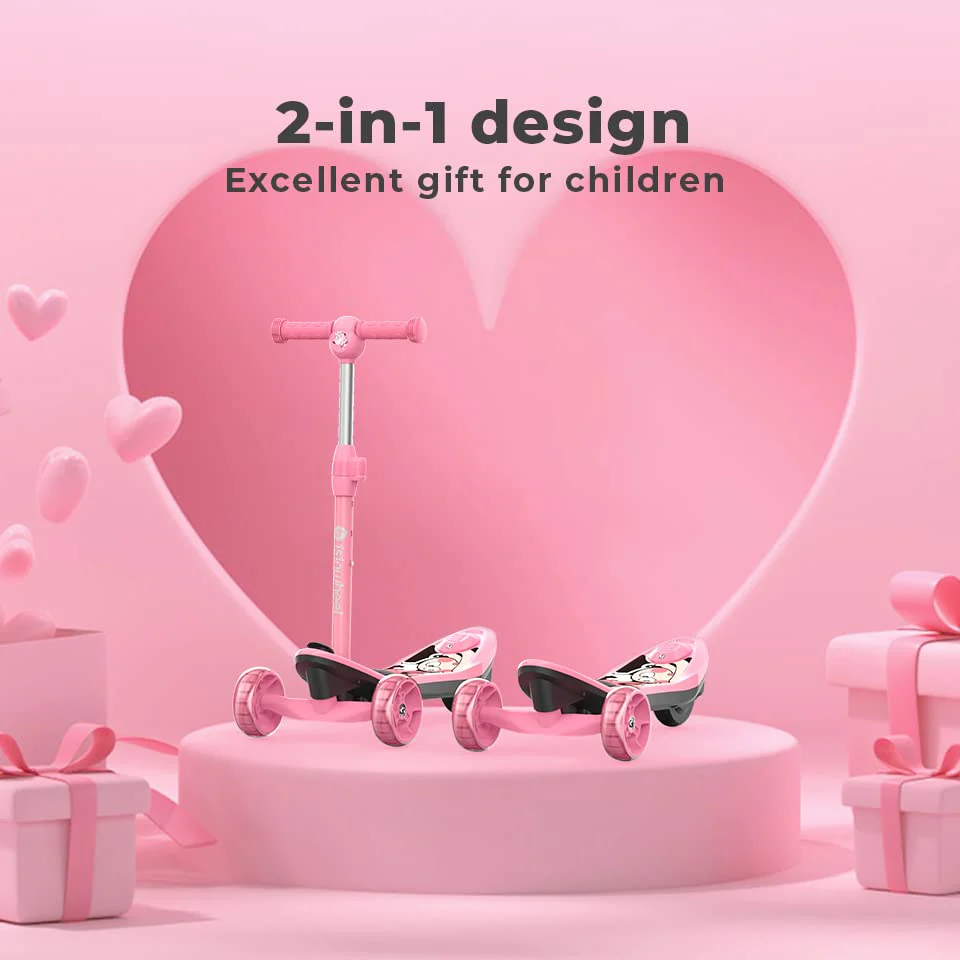 3-Wheel Mini 2in1 Kids Electric Scooter Height Adjustable Lean to Steer Kick Scooter for 3-12 Boys Girls - Image 14