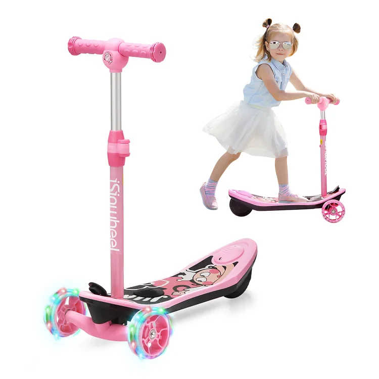 3-Wheel Mini 2in1 Kids Electric Scooter Height Adjustable Lean to Steer Kick Scooter for 3-12 Boys Girls - Image 3