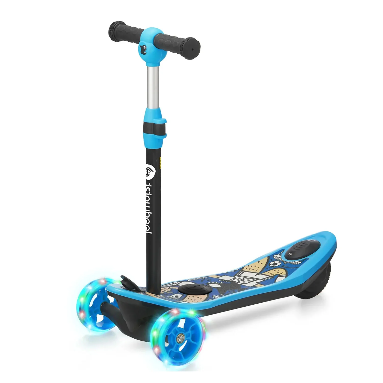 3-Wheel Mini 2in1 Kids Electric Scooter Height Adjustable Lean to Steer Kick Scooter for 3-12 Boys Girls - Image 4