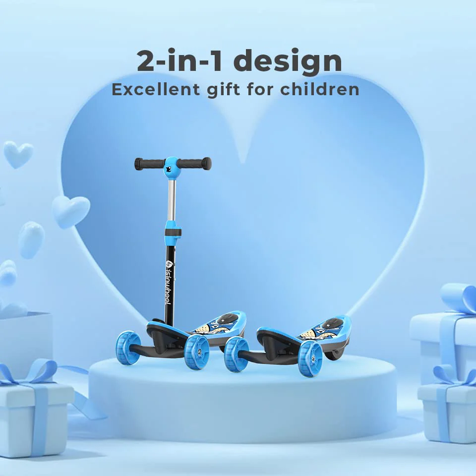 3-Wheel Mini 2in1 Kids Electric Scooter Height Adjustable Lean to Steer Kick Scooter for 3-12 Boys Girls - Image 6