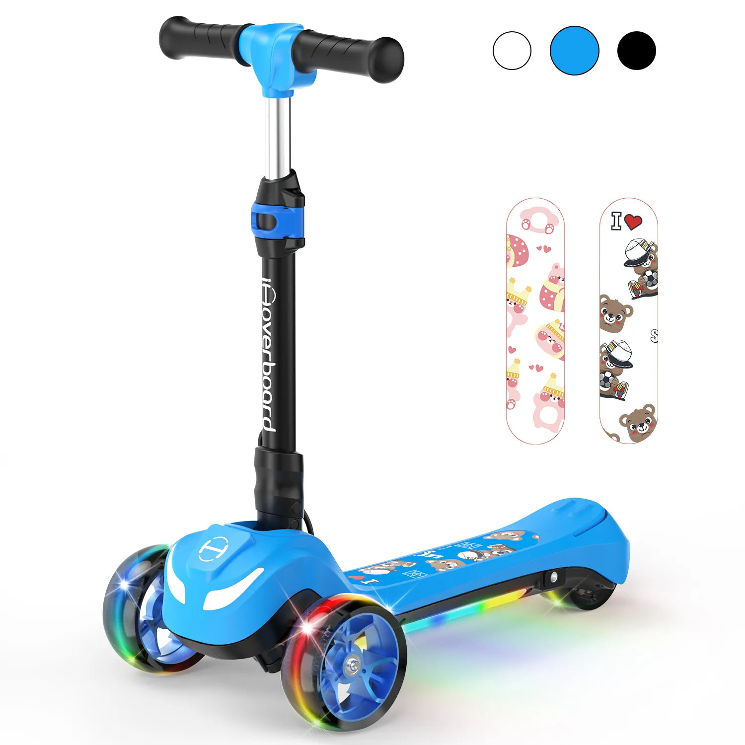 B1 3-Wheel Folding Kids Scooter LED Lighted PU Wheels - Image 12