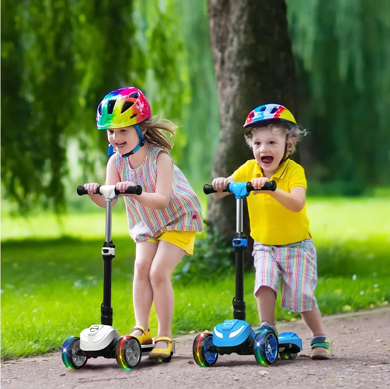 B1 3-Wheel Folding Kids Scooter LED Lighted PU Wheels - Image 15