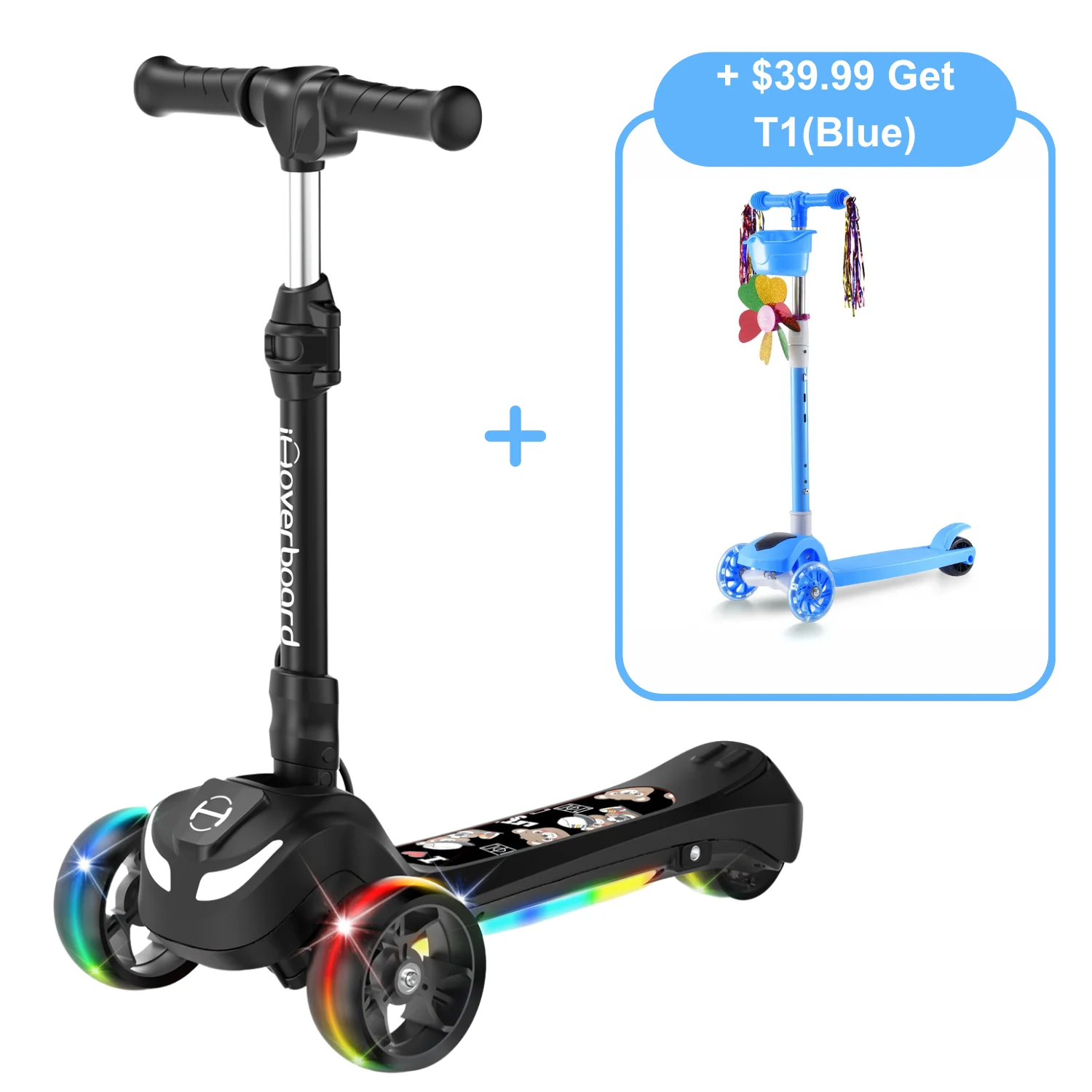 B1 3-Wheel Folding Kids Scooter LED Lighted PU Wheels - Image 18