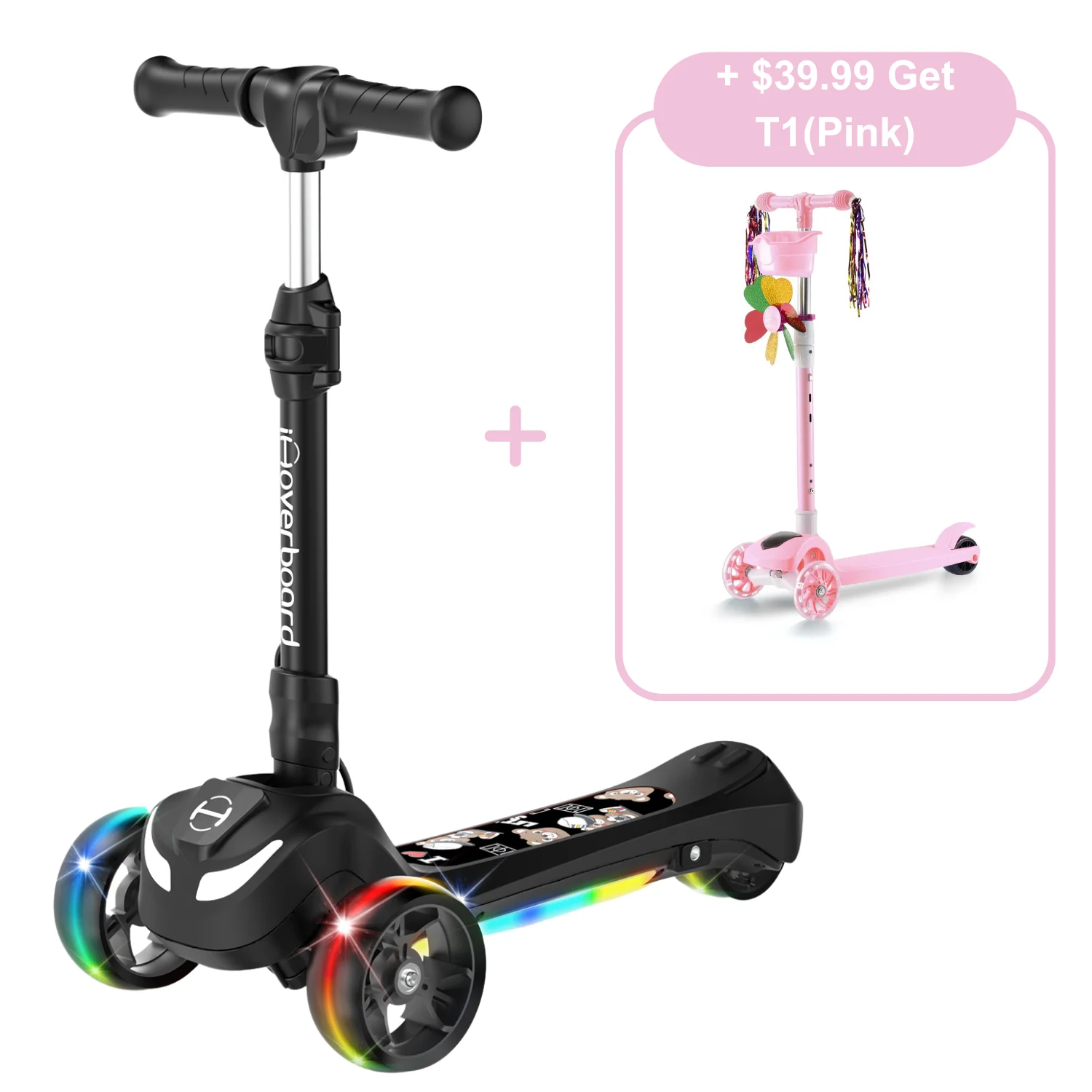 B1 3-Wheel Folding Kids Scooter LED Lighted PU Wheels - Image 21