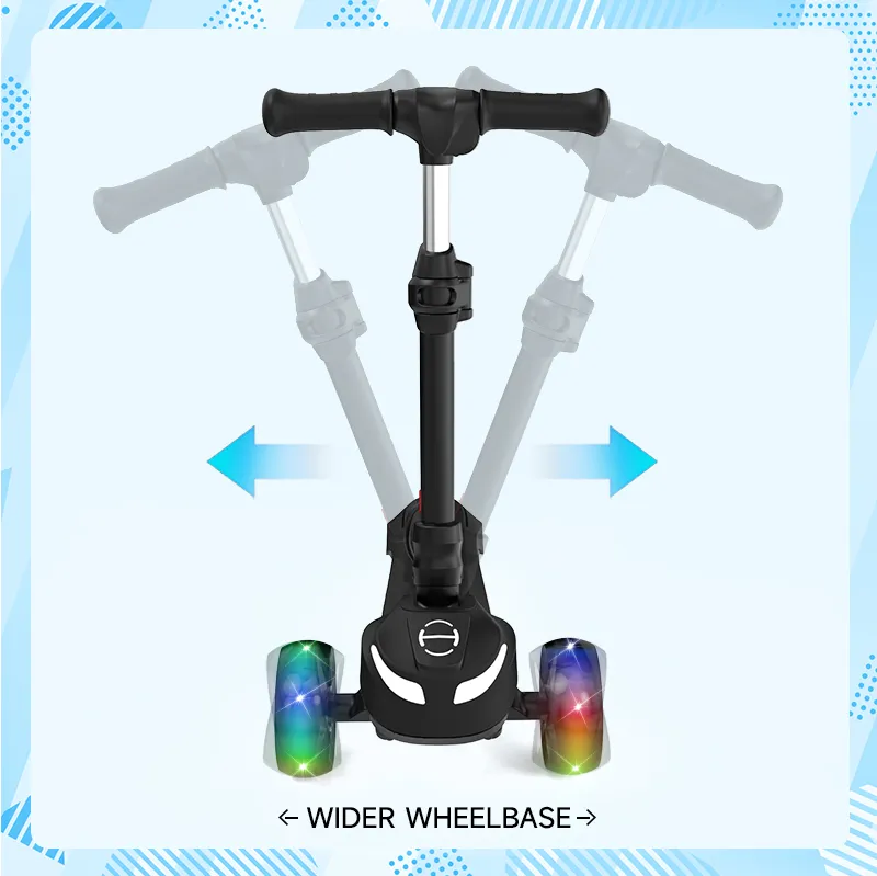 B1 3-Wheel Folding Kids Scooter LED Lighted PU Wheels - Image 5