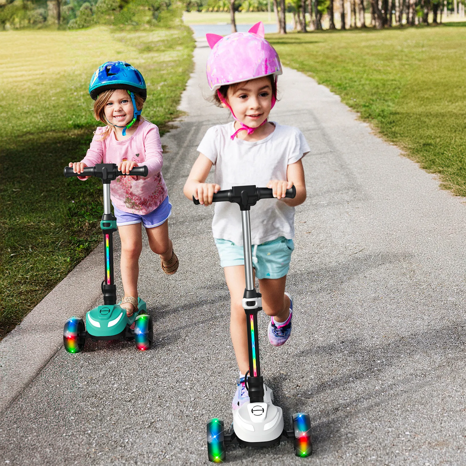 B2 Light Up 3-Wheels Scooter with Bluetooth Control  for Age 3-8 - Image 19