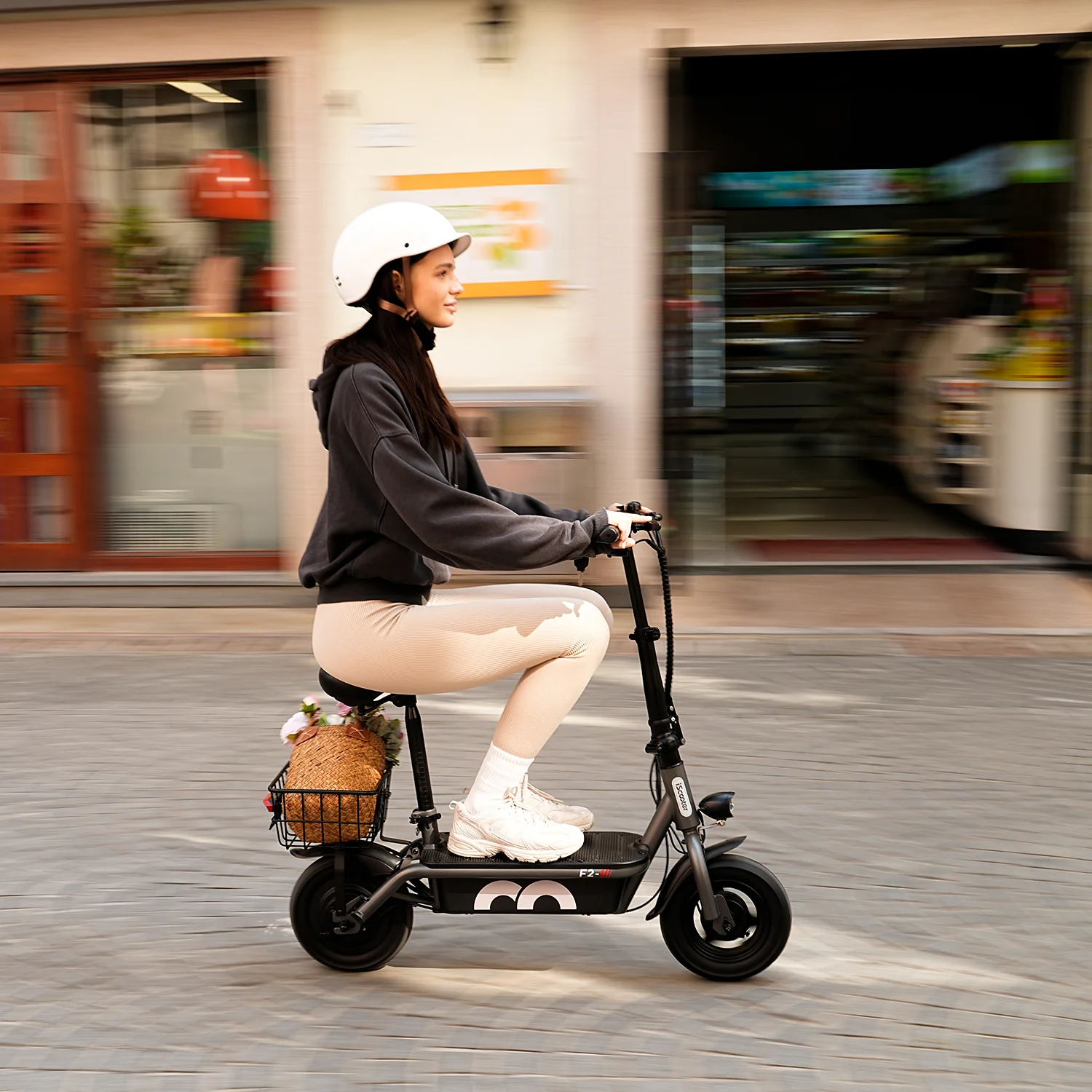F2 Electric Scooter with Seat 10" Pneumatic Tire - Image 13