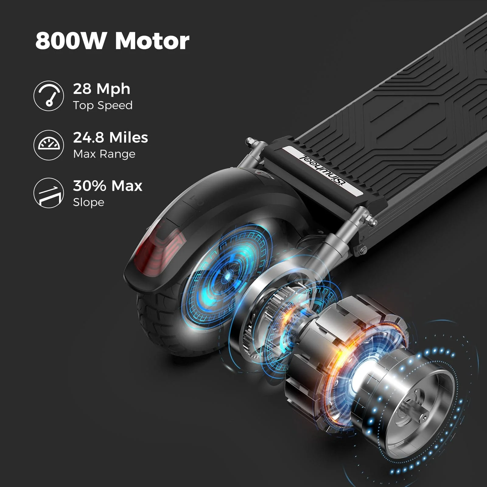 iScooter® X1S Electric Scooter Off Road,800W,With Seat - Image 5