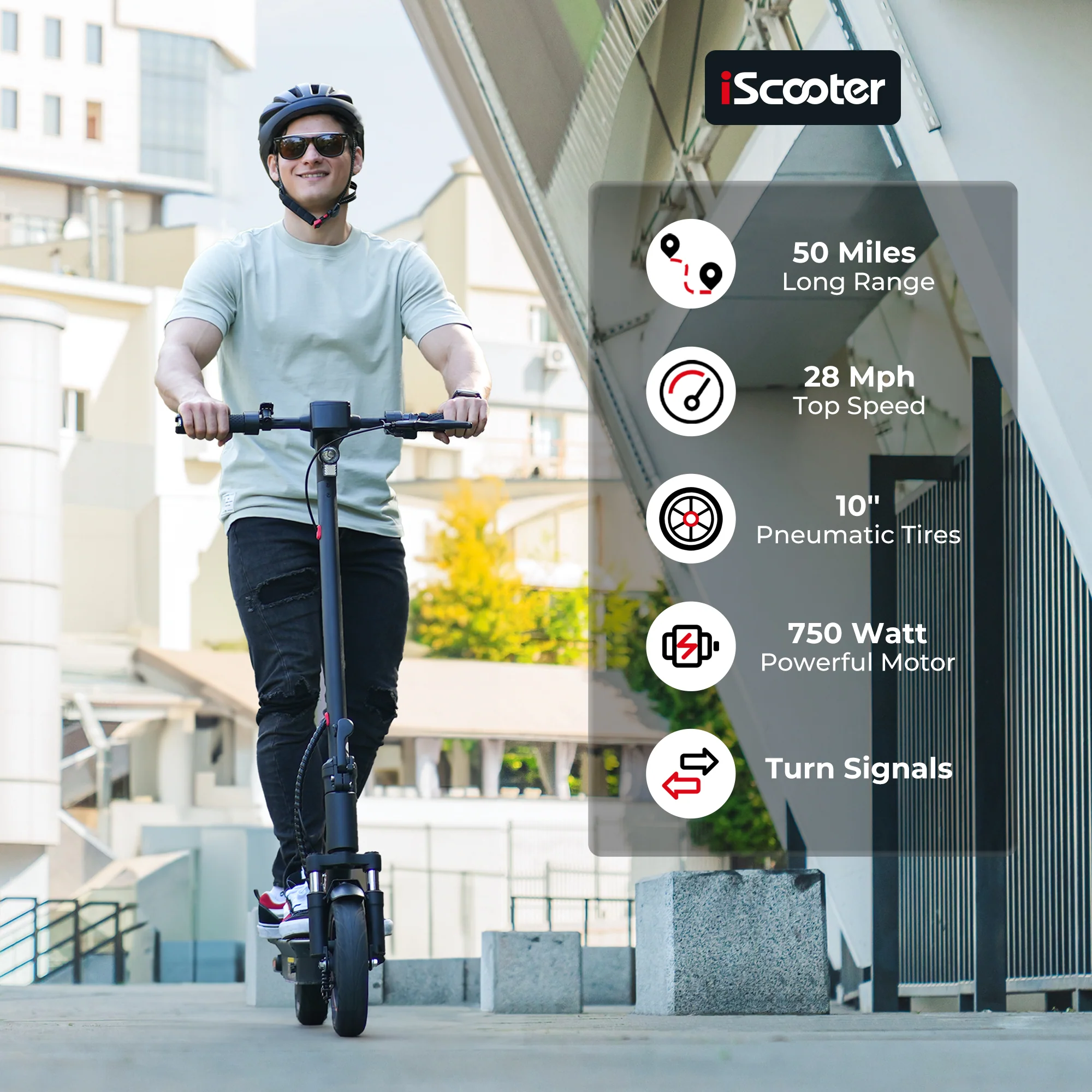 iScooter i10 Series City Commuter Electric Scooter - Image 11