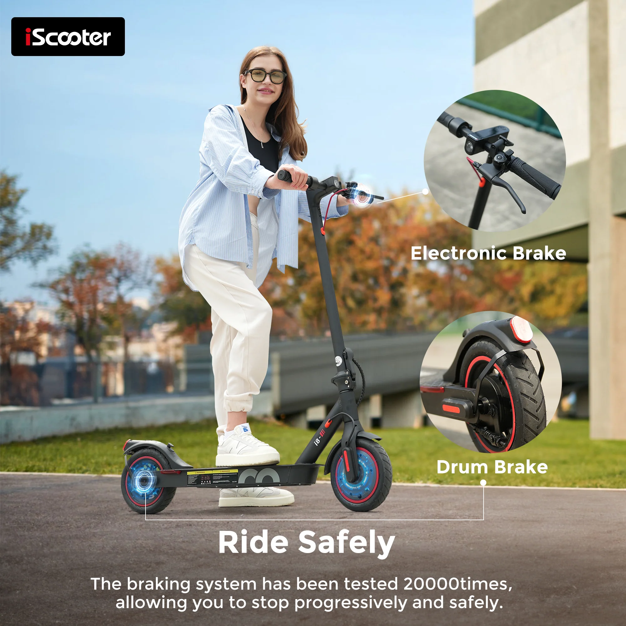 iScooter i8 Electric Scooter 350W for Adults and Teens - Image 8