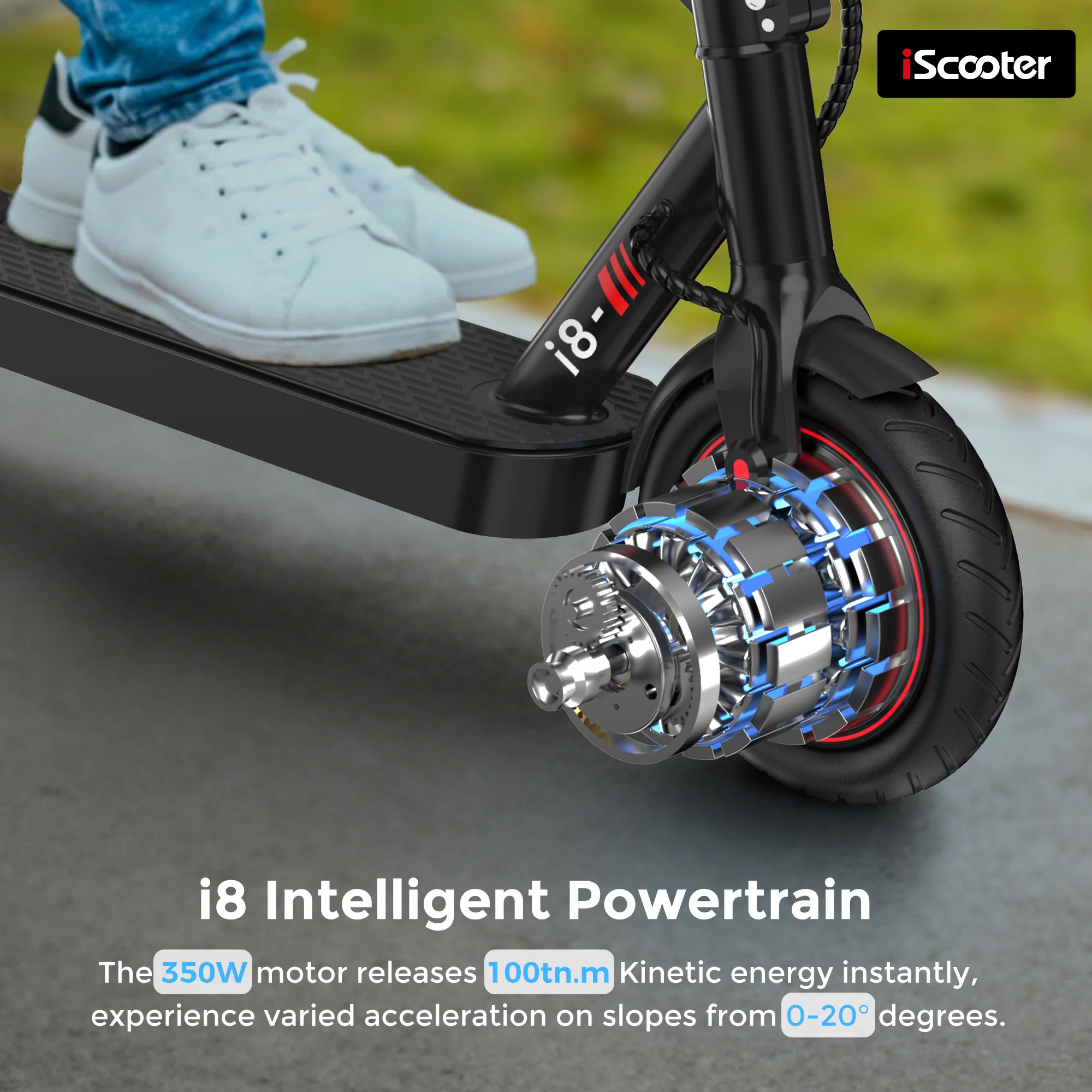 iScooter i8 Electric Scooter 350W for Adults and Teens - Image 9