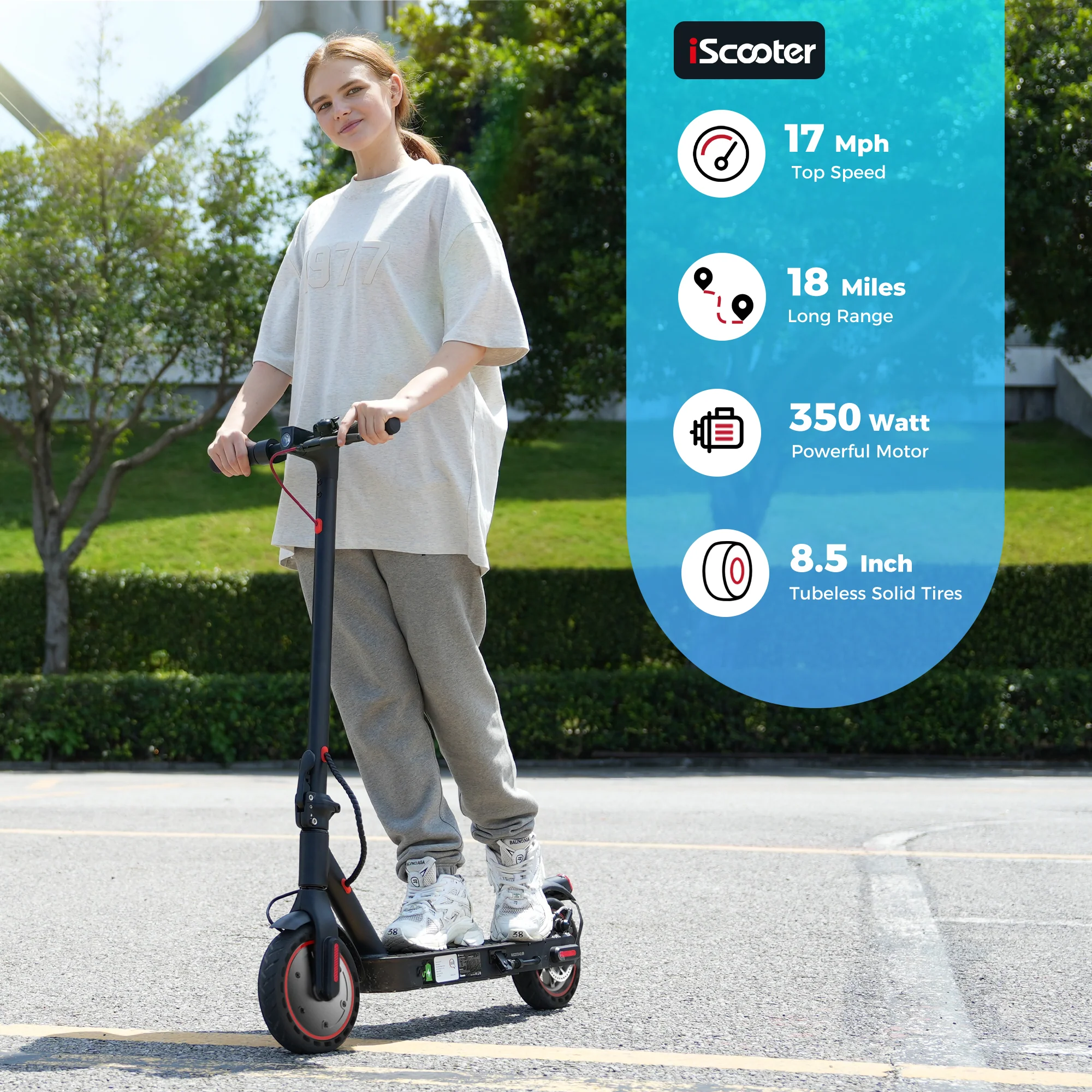 iScooter i8 Series 350/500W Electric Scooter - Image 14