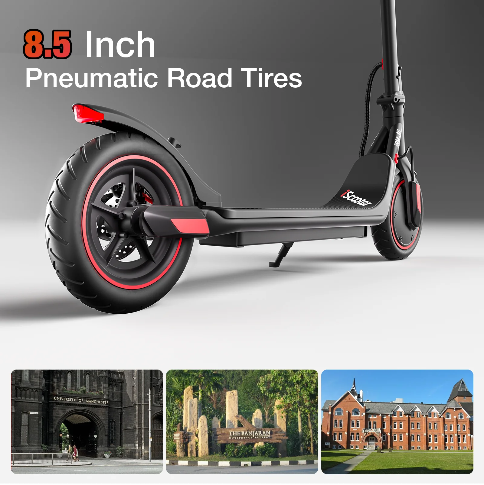 iScooter i8M Electric Scooter 15 Miles Long Range, 19 MPH Top Speed - Image 5