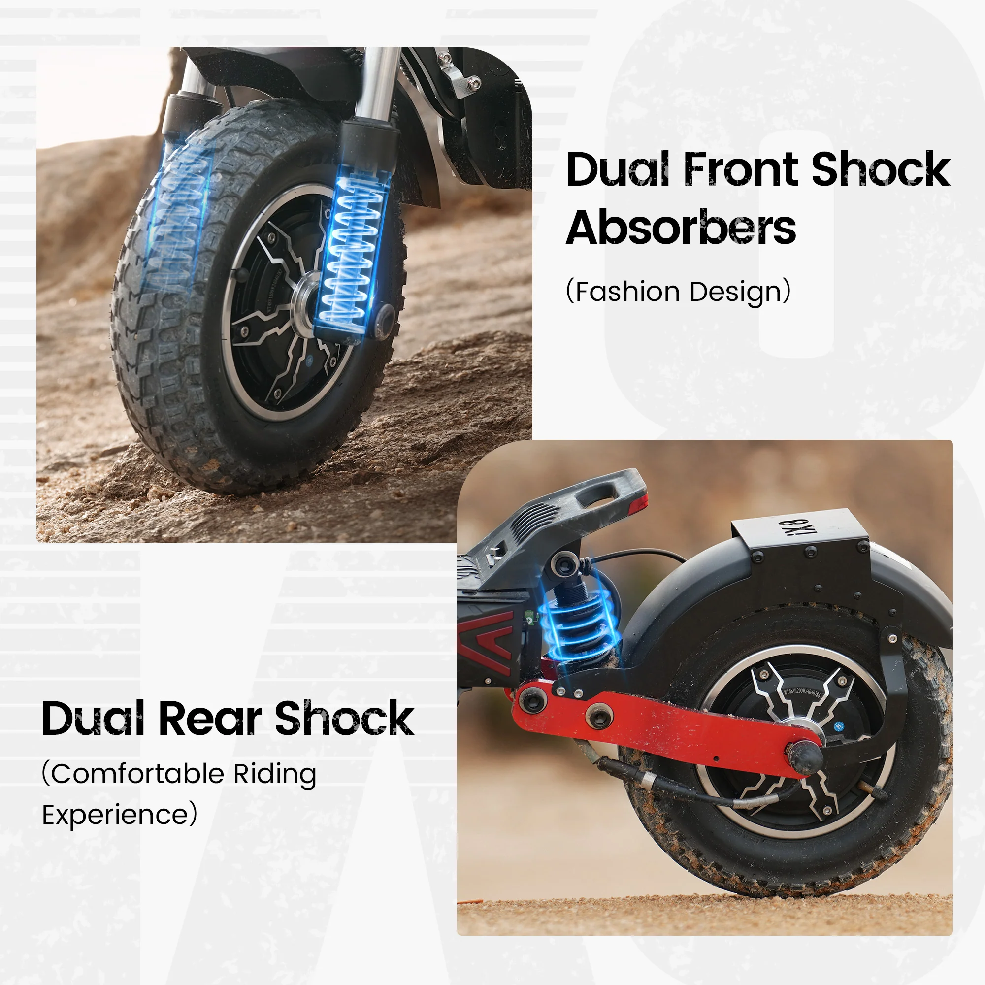 iX8 Off-Road Electric Scooter for Adults 2400W Dual Motor - Image 8