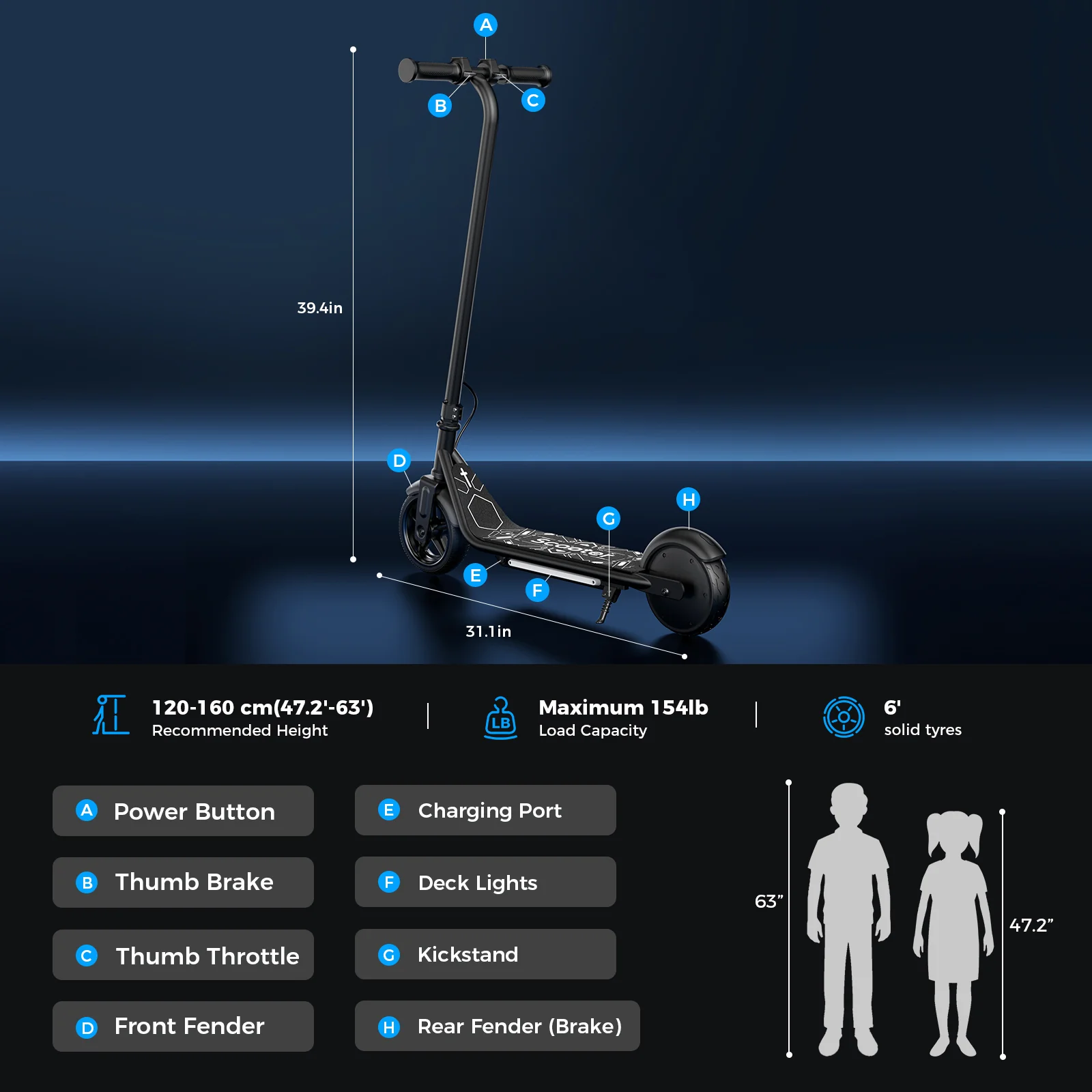 K2 Electric Scooter for Kids 150W Motor - Image 11