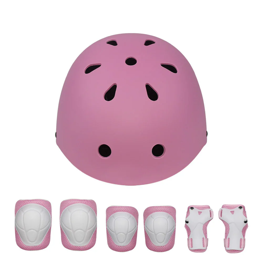 Kids Bike Helmet Set Skateboard Knee Pads Wrist Guards - Image 3