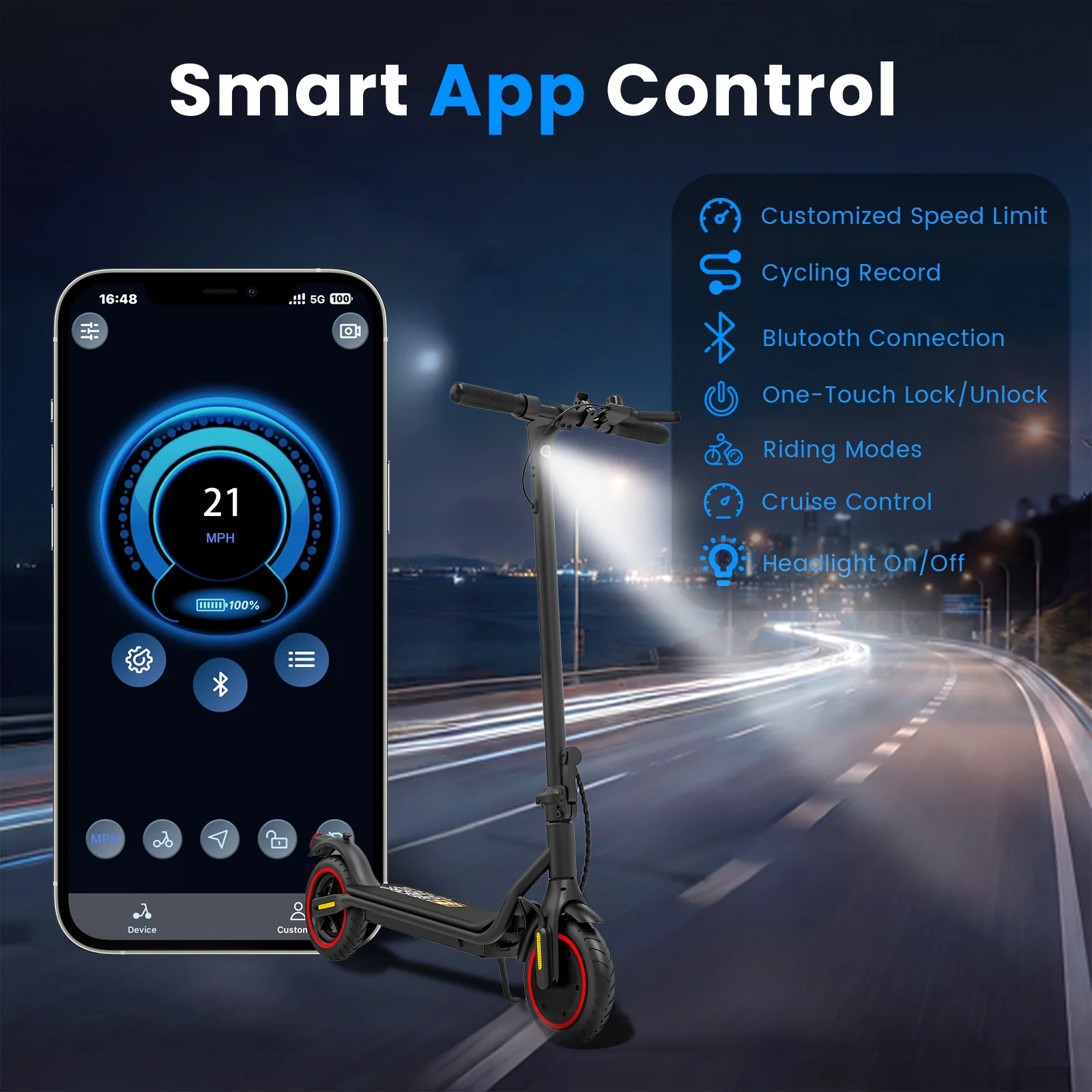 L8 Electric Scooter for Adults 500W Motor 21Mph - Image 10