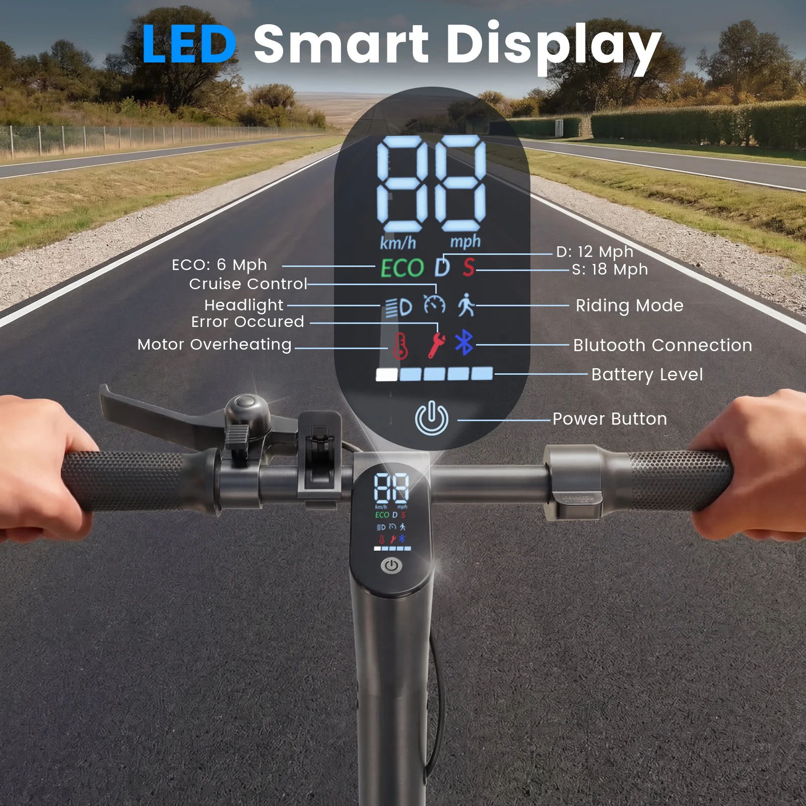 L8 Electric Scooter for Adults 500W Motor 21Mph - Image 9