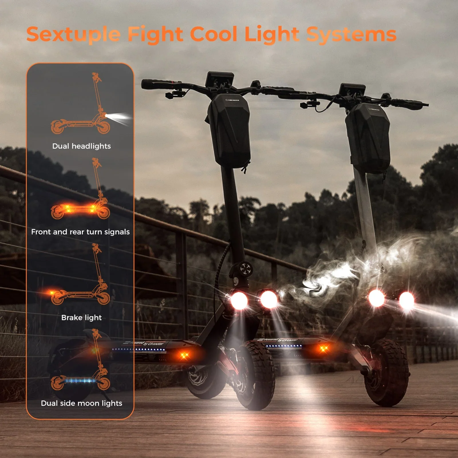 R3 Pro 1600W Dual Motors Off Road Electric Scooter - Image 7