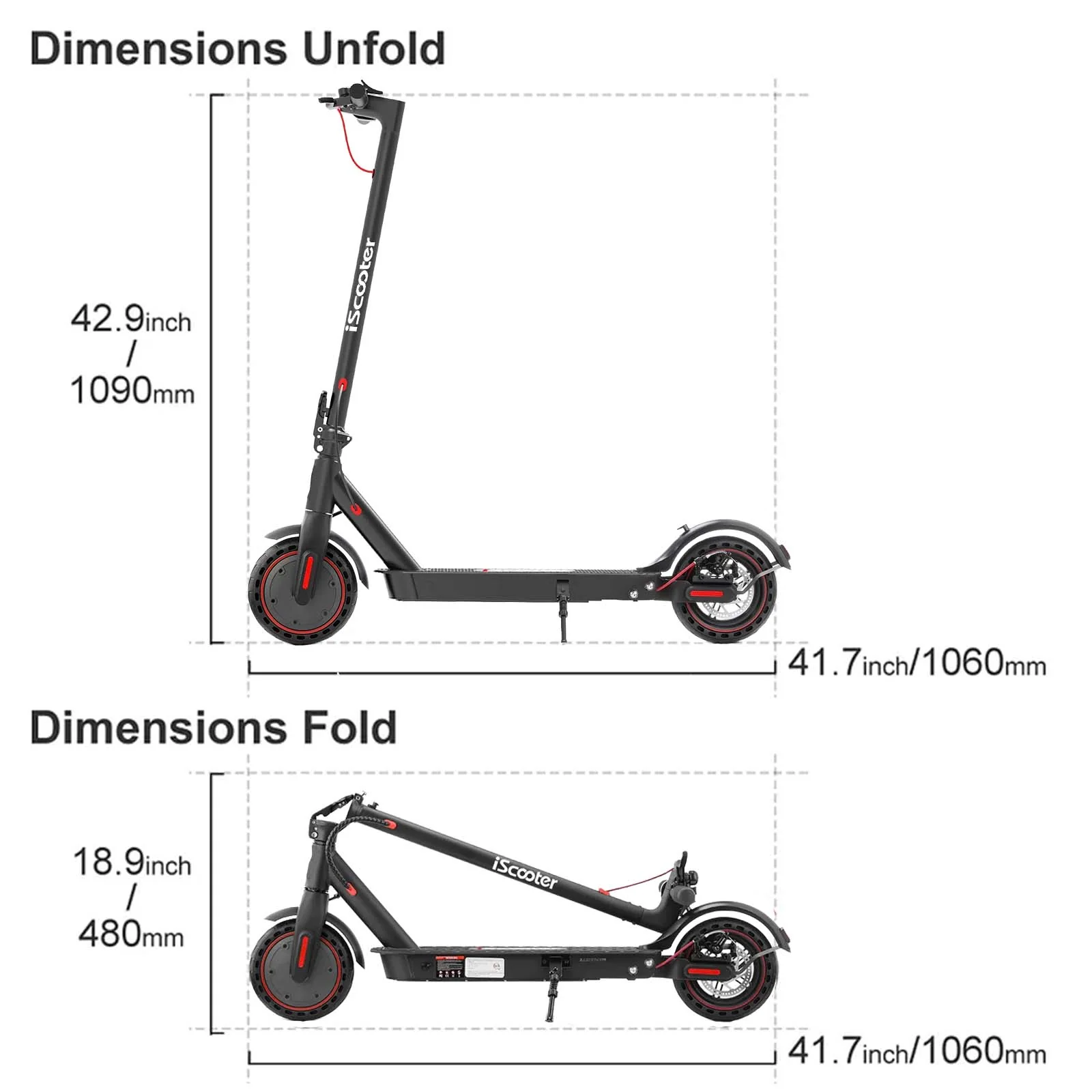 iScooter i9 Foldable Commuting Electric Scooter - Image 10