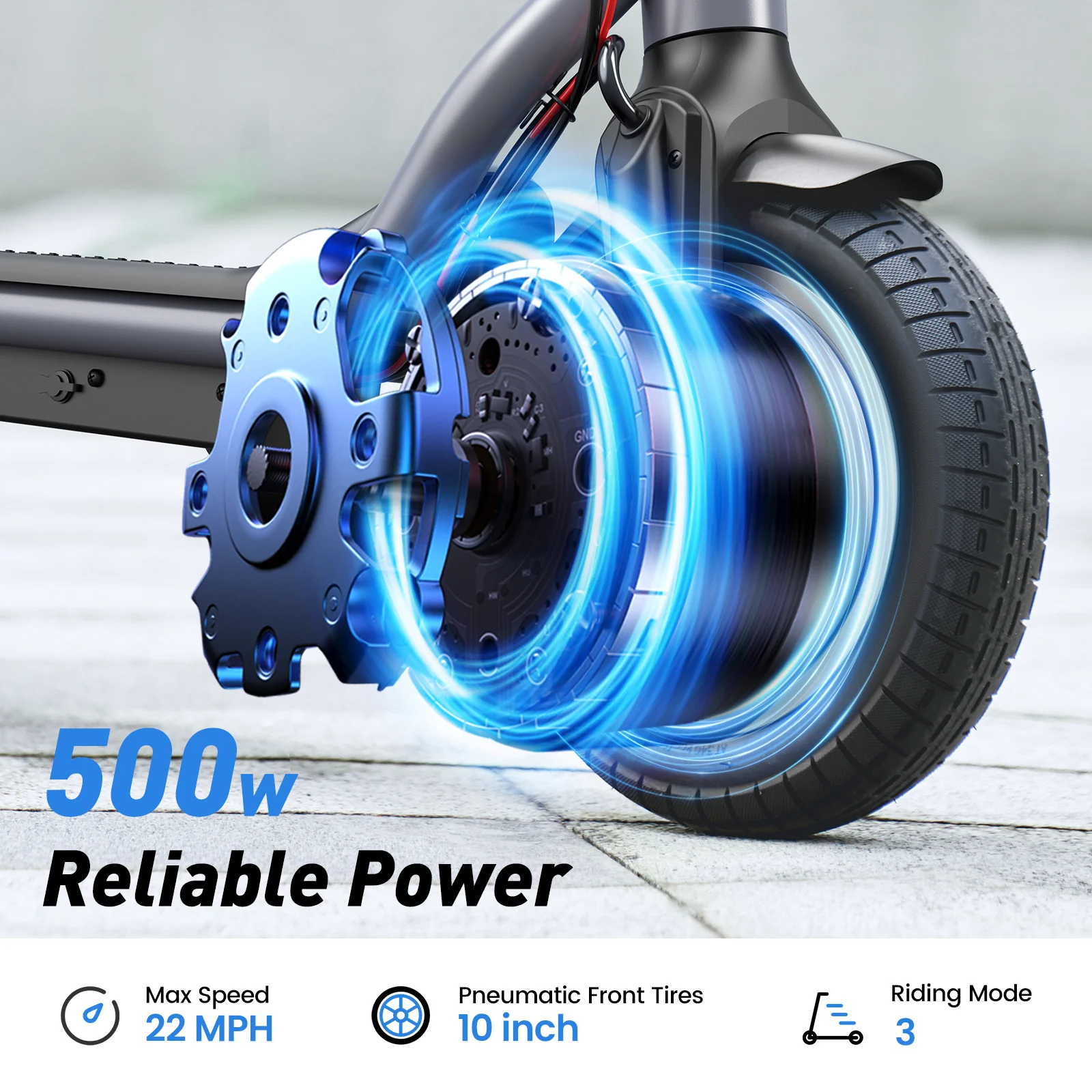 W6 Commuting Electric Scooter 500W Motor for Adults - Image 9