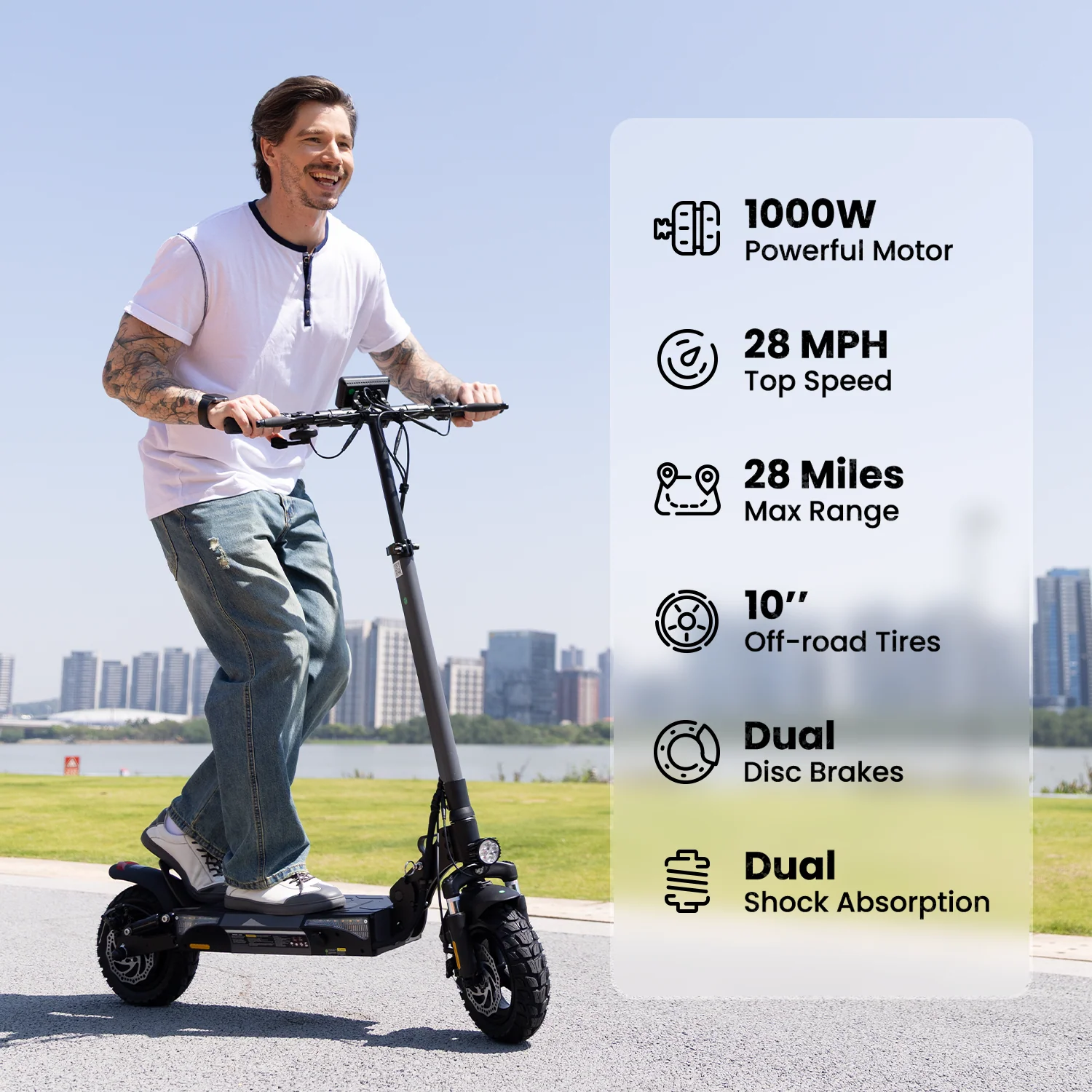 X9 Off-Road Electric Scooter Adults 1000W Motor - Image 2